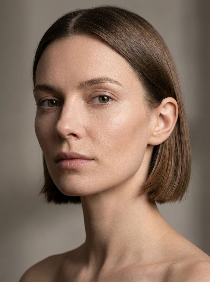 Sleek Bob hinter die Ohren gesteckt - Sleek Frisuren für kurze Haare